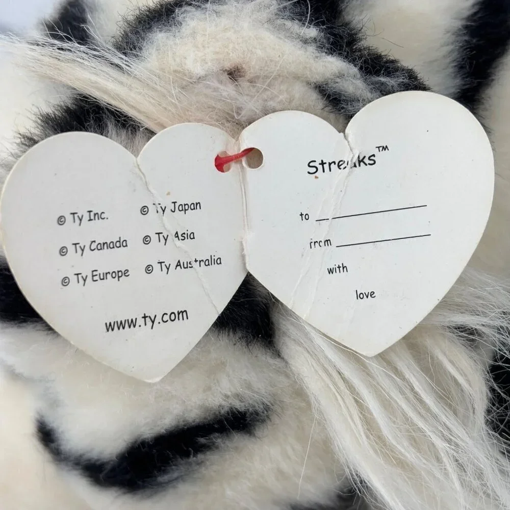 Ty Classic Streaks White Siberian Tiger Plush Stuffed‎ Animal Toy Vintage 2003